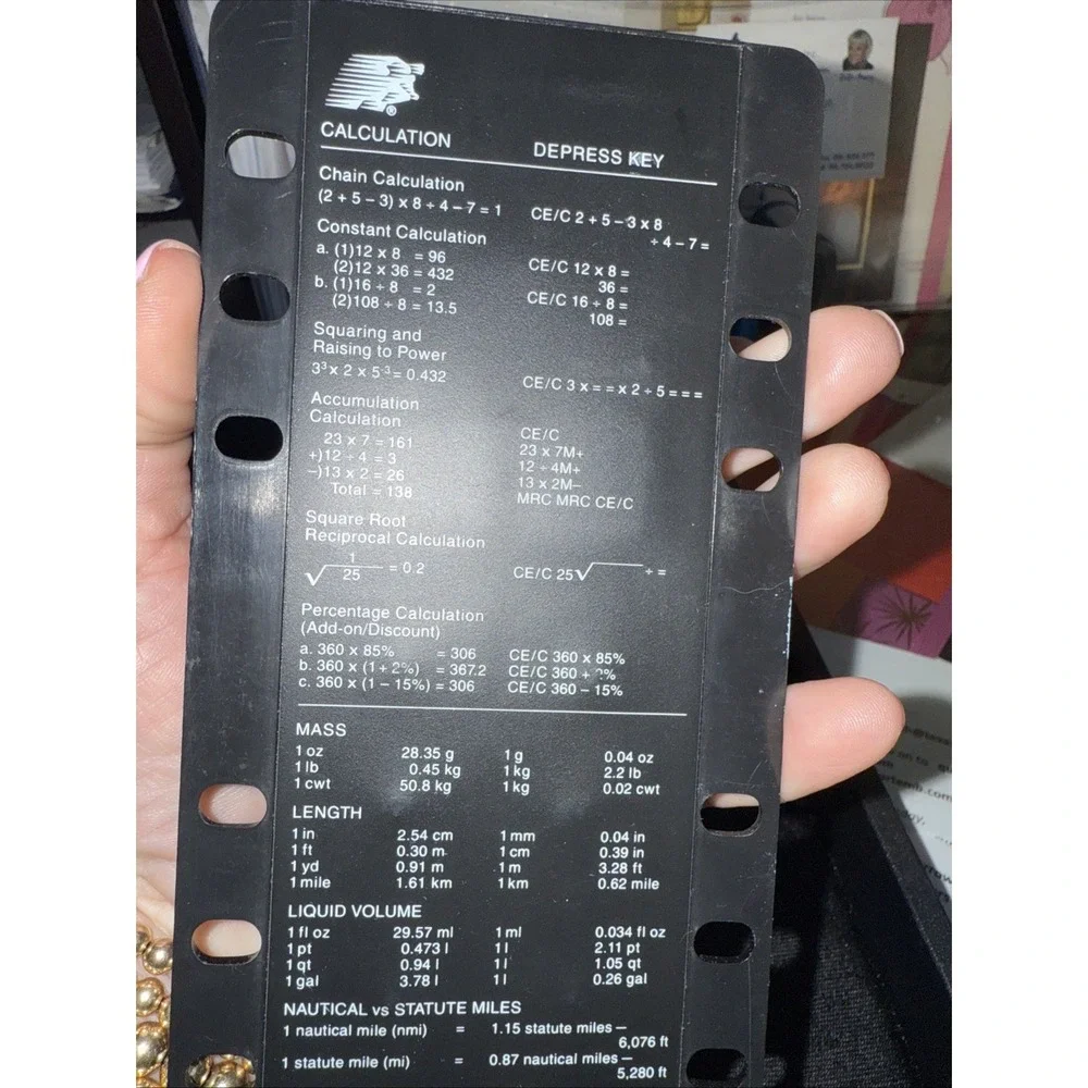 Day Runner‎ PRO calculator/ruler 492-113 DR4211-10 solar power 3&7-ring. 4501
